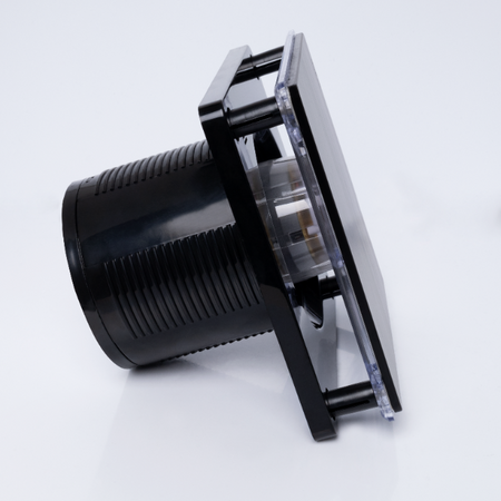 BFS100L-BA - Badrumsfläkt svart aluminium (LED)